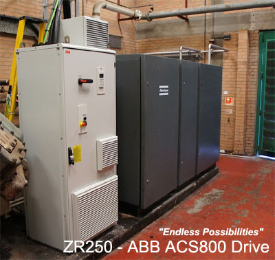 Our most recent Installed ZR250 with ABB ACS800 VSD Drive 