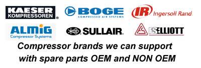 Brands we support for OEM & NON OEM compressor and dryer parts 