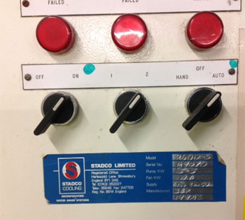 Panel from Stadco Plate Heat Exchanger system 